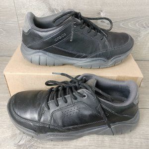 Crocs Swiftwater Hiker Shoe Men Size 7 Black Leather Lace Up Comfort Walk 203392